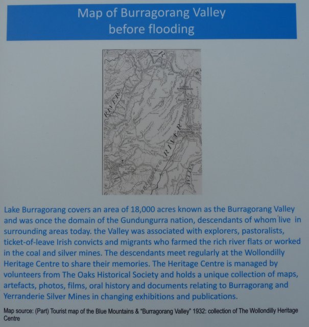 Map of Burragorang Valley prior to flooding